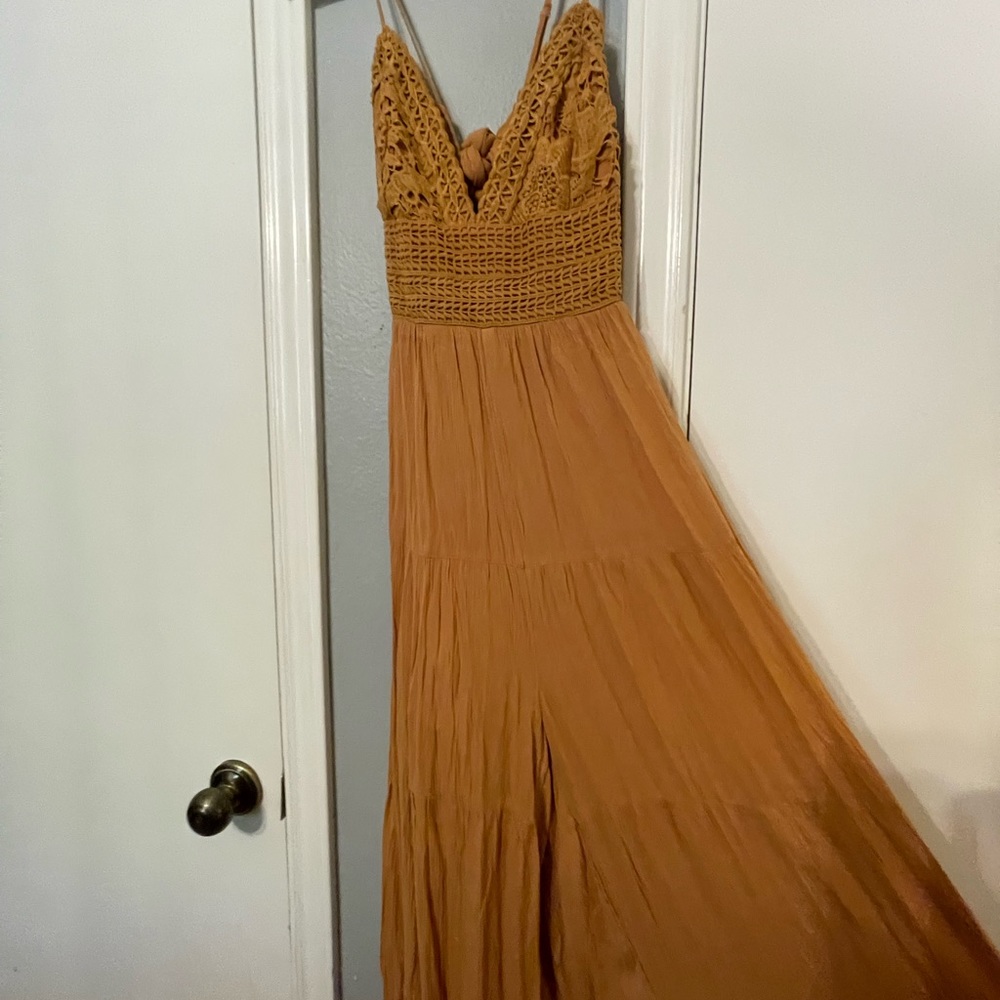 Orange maxi romper